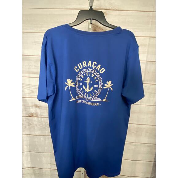 Brand New Sea Life Performance Men's XL Blue Fishing Curaco T-Shirt Short Sleeve - Picture 3 of 7